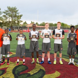 Golden Tickets L-R 2021 RB Myles Newbie, 2021 WR/DB Capri Hamilton, 2020 WR Dominique Davis, 2020 WR Jack Helston, 2020 WR Tommy Christakos, 2020 DB Jo'Vahn Frazier