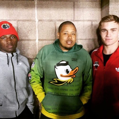 Keefe Matheny with Tate Martell (Bisho Gorman QB)